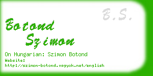 botond szimon business card